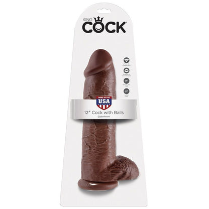 KING COCK - 12 PENI MARRONI REALISTICI 30,48 CM