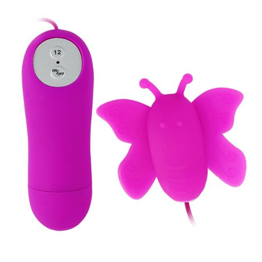 DANCE - STIMOLATORE CLITORIDEO A FARFALLA LOVE EGGS 12 VELOCITÀ LILLA TELECOMANDO