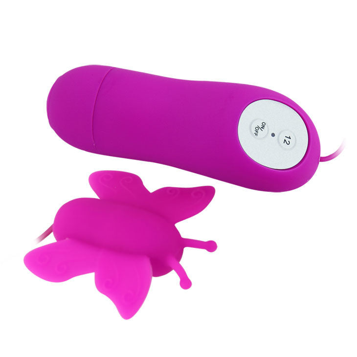 DANCE - STIMOLATORE CLITORIDEO A FARFALLA LOVE EGGS 12 VELOCITÀ LILLA TELECOMANDO