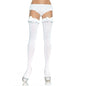 LEG AVENUE - COLLANT BIANCO COPRENTE CON VOLANT E FINITURA A FIOCCO
