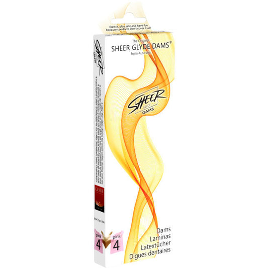 SHEER GLYDE - LENZUOLA IN LATTICE DAMS PER SESSO ORALE ALLA FRAGOLA