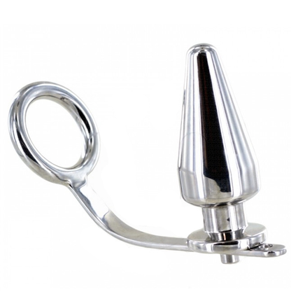 METALLO DURO - ANELLO IN ACCIAIO CON TAPPO ANALE 80 X 55 MM