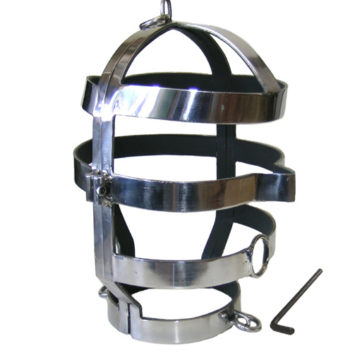 METALLO DURO - MASCHERA CON COLLANA IN ACCIAIO