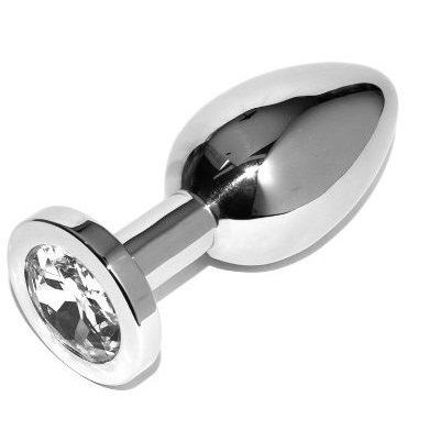 METAL HARD - PLUG ANALE DIAMANTE TRASPARENTE PICCOLO 5,71 CM