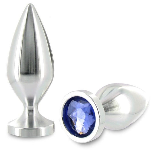 METAL HARD - PLUG ANALE ALLUMINIO COLOR CRISTALLO GRANDE 10,16 CM
