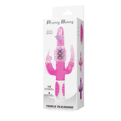 DANCE - PRETTY BUNNY VIBRATORE ROTANTE TRIPLO