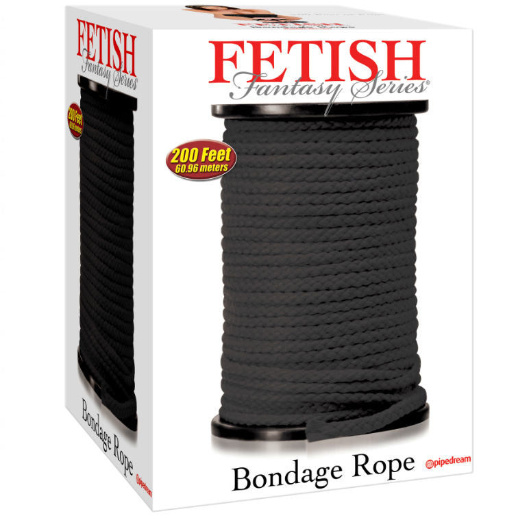 SERIE FETISH FANTASY - SERIE BONDAGE CON CORDA DI SETA NERA 60,96 METRI