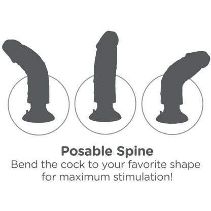 KING COCK - VIBRATORE DILDO 15,24 CM NATURALE