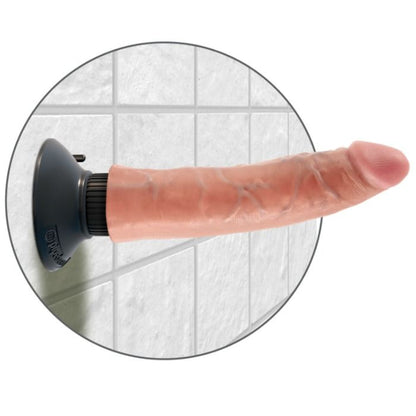 KING COCK - VIBRATORE DILDO 17,78 CM NATURALE