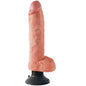 KING COCK - DILDO VIBRANTE CON TESTICOLI 25,5 CM COLORE NATURALE