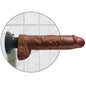 KING COCK - DILDO VIBRANTE CON TESTICOLI 25,5 CM COLORE MARRONE