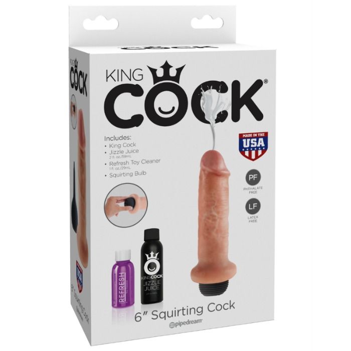 KING COCK - DILDO SQUIRTING 15,24 CM