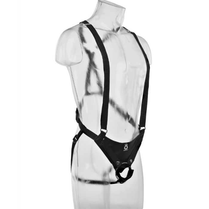 KING COCK - STRAP-ON CON DILDO CAVO DA 28 CM E CINGHIE COLOR CARNE