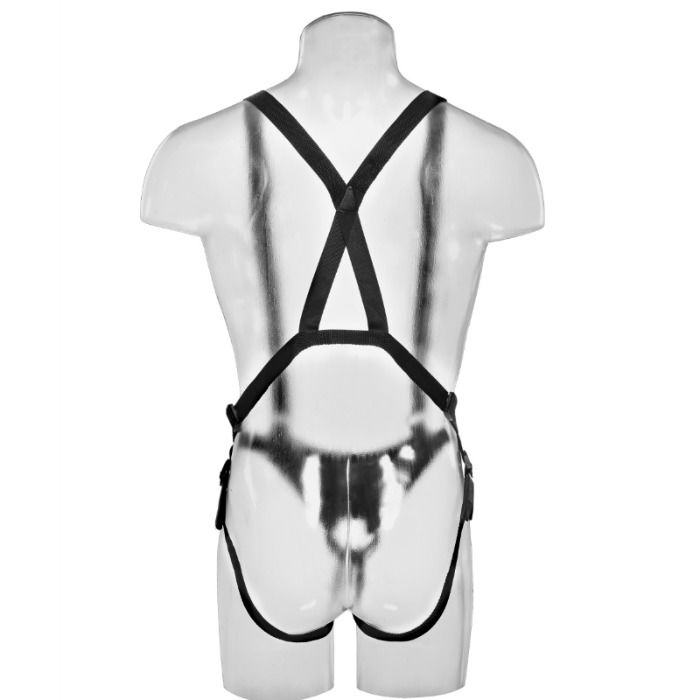 KING COCK - STRAP-ON CON DILDO CAVO DA 30,5 CM E CINGHIE COLOR CARNE