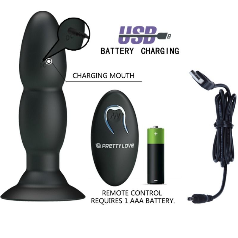 PRETTY LOVE - PLUG VIBRANTE CON TELECOMANDO E ROTAZIONE