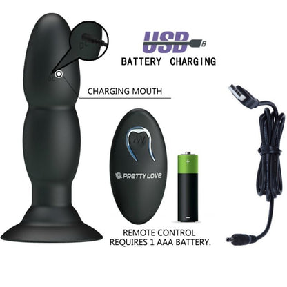 PRETTY LOVE - PLUG VIBRANTE CON TELECOMANDO E ROTAZIONE