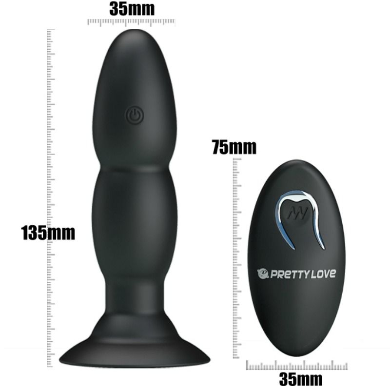 PRETTY LOVE - PLUG VIBRANTE CON TELECOMANDO E ROTAZIONE