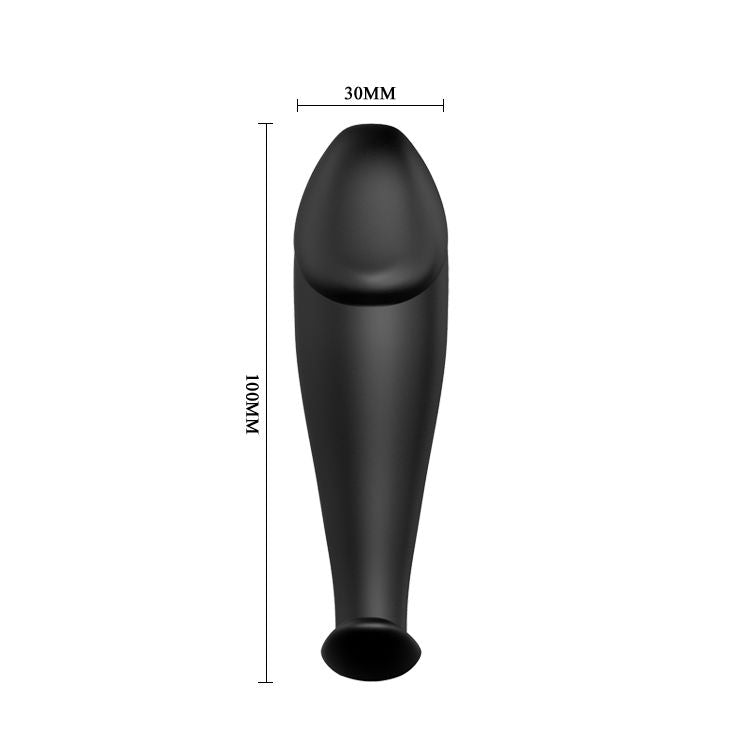 PRETTY LOVE - PLUG ANALE IN SILICONE A FORMA DI PENE E 12 MODALITÀ DI VIBRAZIONE NERO