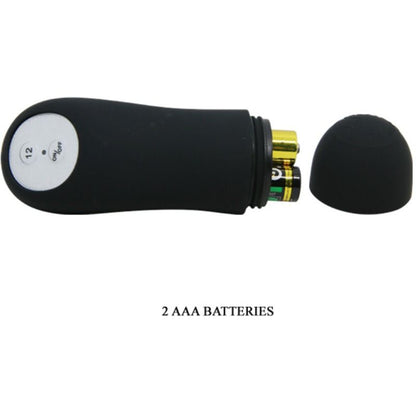 PRETTY LOVE - PLUG ANALE IN SILICONE A FORMA DI PENE E 12 MODALITÀ DI VIBRAZIONE NERO