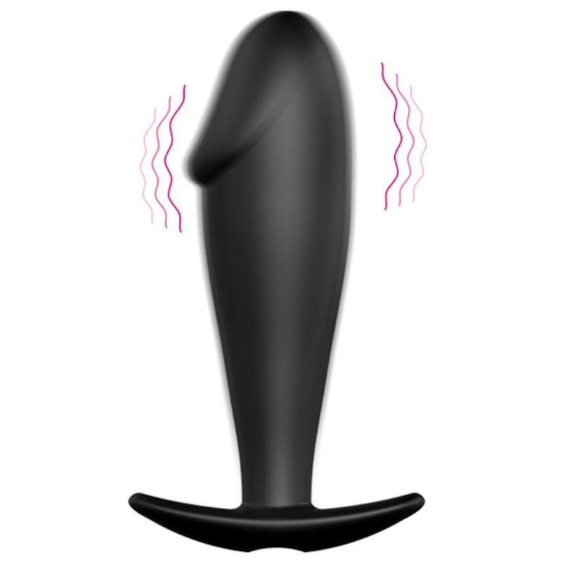 PRETTY LOVE - PLUG ANALE IN SILICONE A FORMA DI PENE E 12 MODALITÀ DI VIBRAZIONE NERO