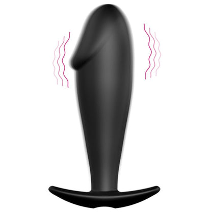 PRETTY LOVE - PLUG ANALE IN SILICONE A FORMA DI PENE E 12 MODALITÀ DI VIBRAZIONE NERO