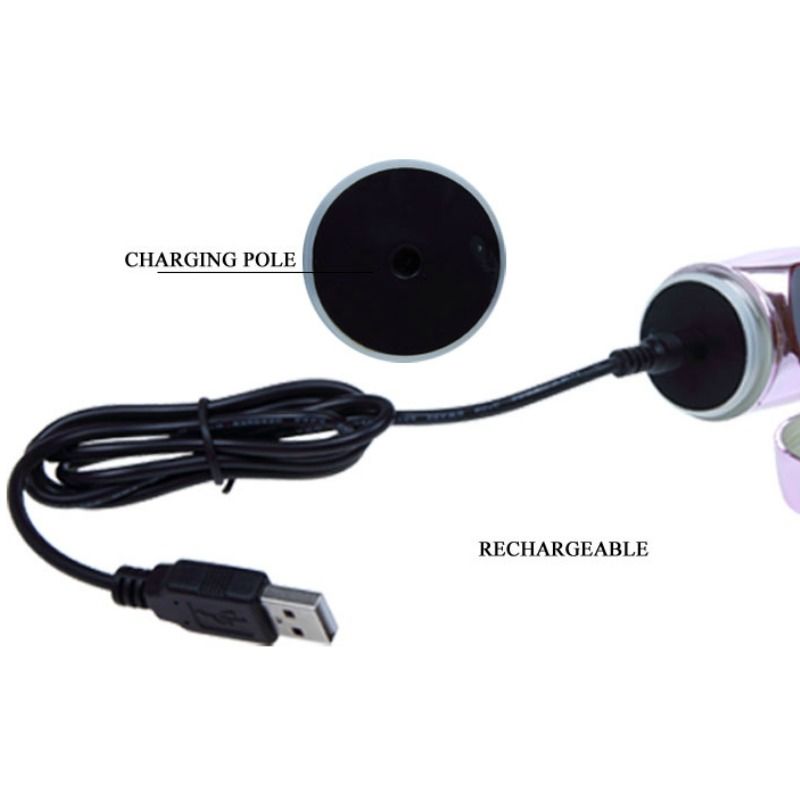 BAILE - VIBRATORE RICARICABILE CON STIMOLATORE A FARFALLA ROTANTE E PULSANTE