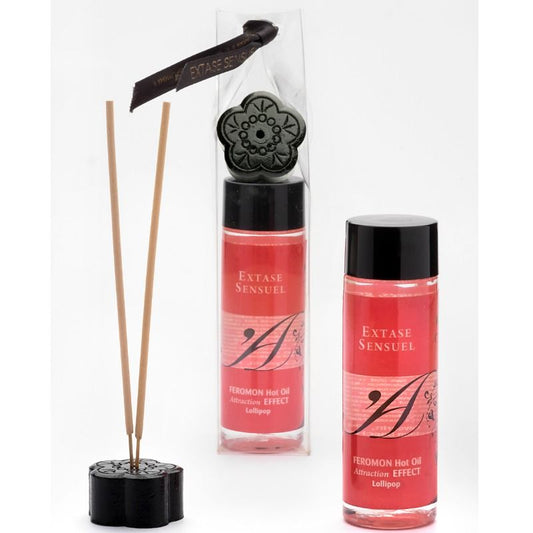 EXTASE SENSUAL - OLIO DA MASSAGGIO EFFETTO CALORE CON FEROMONI LECCA-LECCA 100 ML