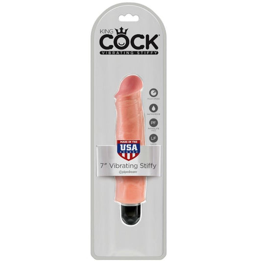 KING COCK - VIBRATORE REALISTICO RIGIDO 17,8 CM NATURALE