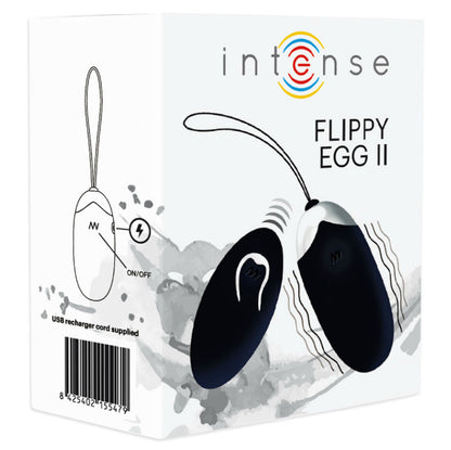 INTENSE - FLIPPY II TELECOMANDO RICARICABILE A FORMA DI UOVO NERO