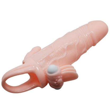 DANCE - BRAVE MAN PENIS SLEEVE VIBRATORE ANALE E CLITORIDEO 16,5 CM NATURALE