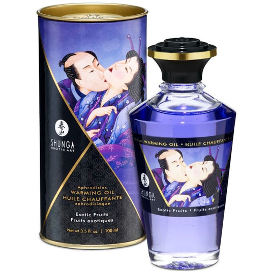 SHUNGA - OLIO DA MASSAGGIO EFFETTO CALORE AL GUSTO DI FRUTTA ESOTICA 100 ML