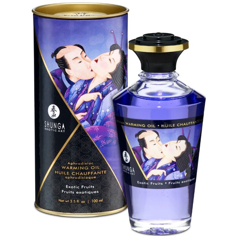 SHUNGA - OLIO DA MASSAGGIO EFFETTO CALORE AL GUSTO DI FRUTTA ESOTICA 100 ML