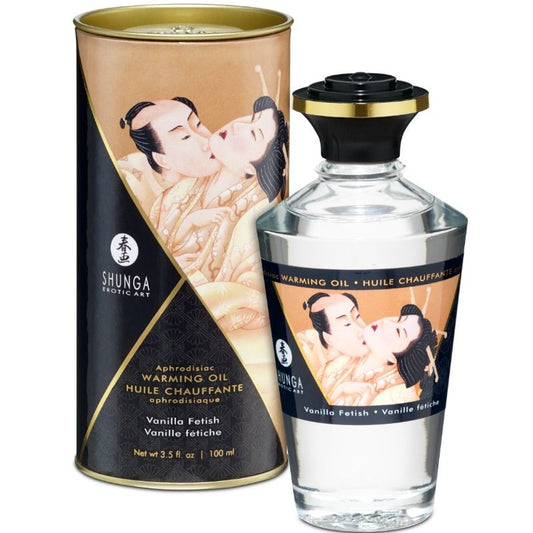 SHUNGA - OLIO DA MASSAGGIO EFFETTO CALORE AL GUSTO DI VANIGLIA 100 ML