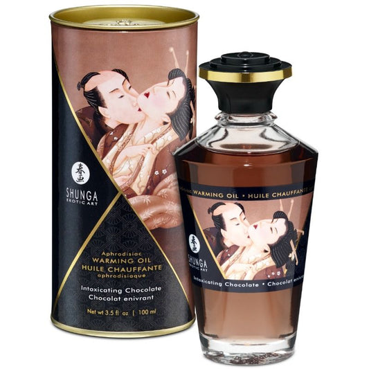 SHUNGA - OLIO DA MASSAGGIO EFFETTO CALORE AL GUSTO DI CIOCCOLATO INTENSO 100 ML