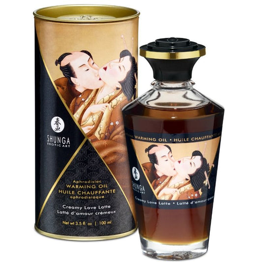SHUNGA - OLIO DA MASSAGGIO EFFETTO CALORE AL GUSTO DI CAFFÈ 100 ML