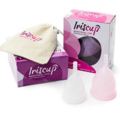 IRISCUP - COPPA MESTRUALE ROSA GRANDE + SACCHETTO STERILIZZATORE IN OMAGGIO