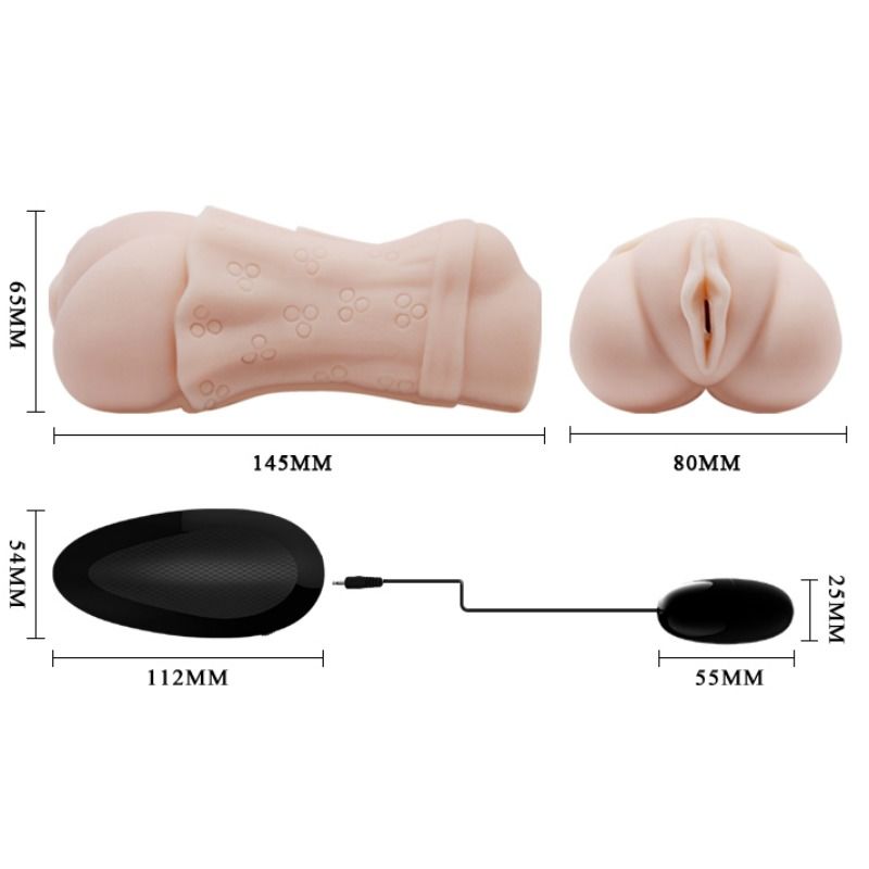 CRAZY BULL - MASTURBATORE VAGINALE WATER SKIN CON PROIETTILE VIBRANTE 2