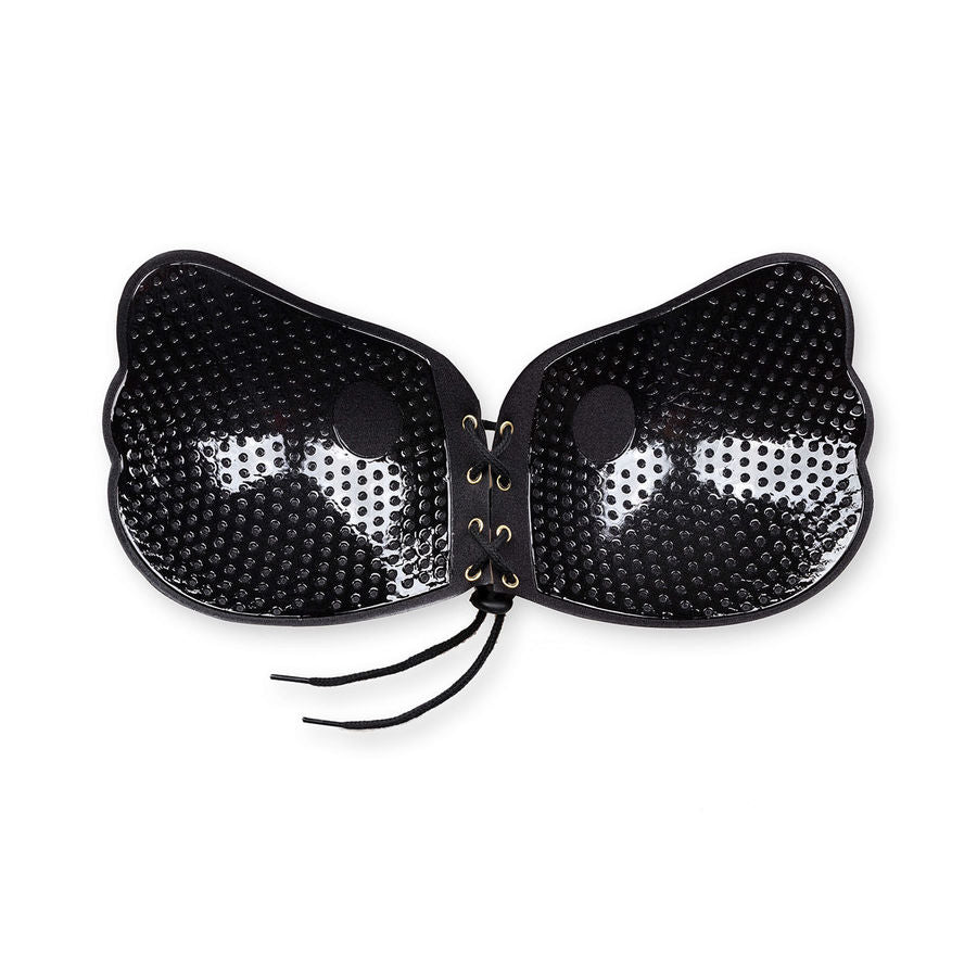 BYE-BRA - REGGISENO PUSH-UP IN PIZZO NERO COPPA A