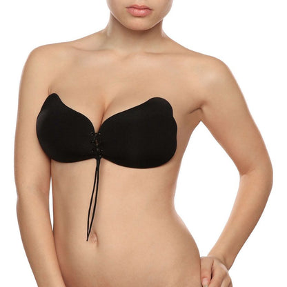 BYE-BRA - REGGISENO PUSH-UP IN PIZZO NERO COPPA D