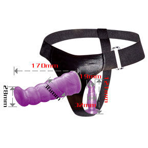 DANCE - IMBRACATURA ANALE E VAGINALE FEMMINILE LILLA PUNTO G 17 CM