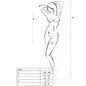 PASSION - WOMAN BS025 BODYSTOCKING ESTILO VESTIDO BLANCO TALLA ÚNICA