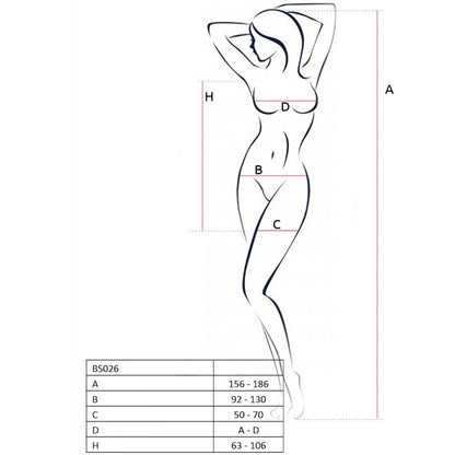 PASSION - ABITO BIANCO STILE BODYSTOCKING DONNA BS026 TAGLIA UNICA