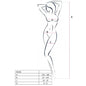 PASSION - WOMAN BS036 BODYSTOCKING BLANCO TALLA ÚNICA