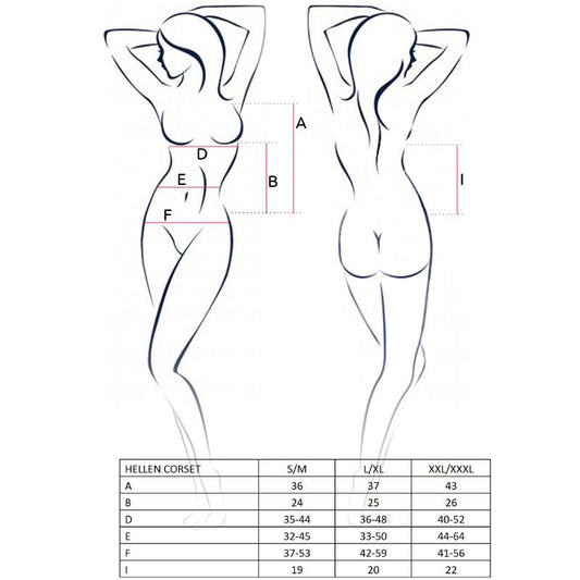 PASSION - WOMAN HELLEN CORSET NEGRO TALLA L/XL