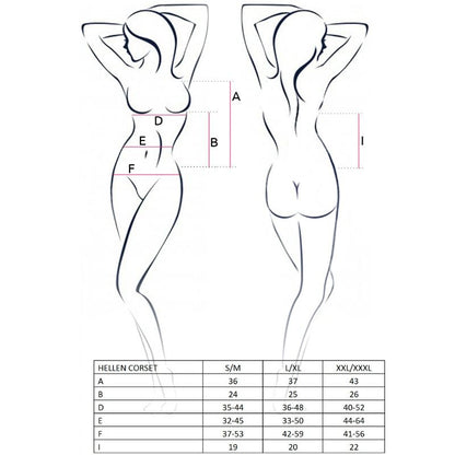 PASSION - WOMAN HELLEN CORSET NEGRO TALLA L/XL