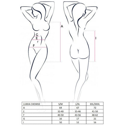 PASSION - WOMAN LUMIA CHEMISE NEGRO TALLA L/XL