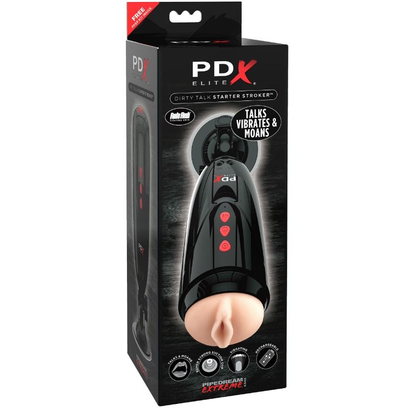 PDX ELITE - MASTURBATORE VAGINALE STROKER PER AVVIARE PAROLE SPORCHE