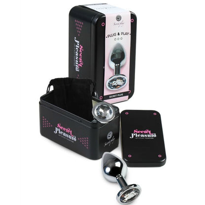 SECRETPLAY - PLUG ANALE IN ALLUMINIO TRASPARENTE 8 CM 