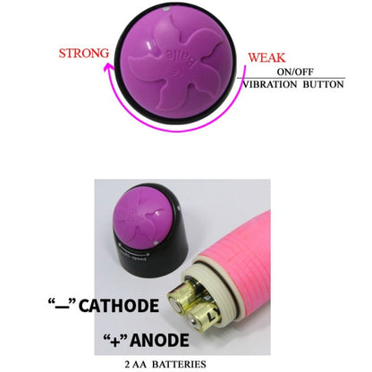 DANCE - VIBRATORE REALISTICO SESSUALE COLORATO ROSA 23 CM