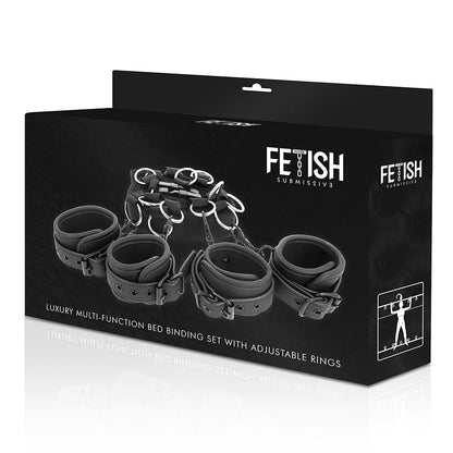 FETISH SUBMISSIVE - SET BONDAGE DI LUSSO PER LETTO CON FODERA IN NEOPRENE